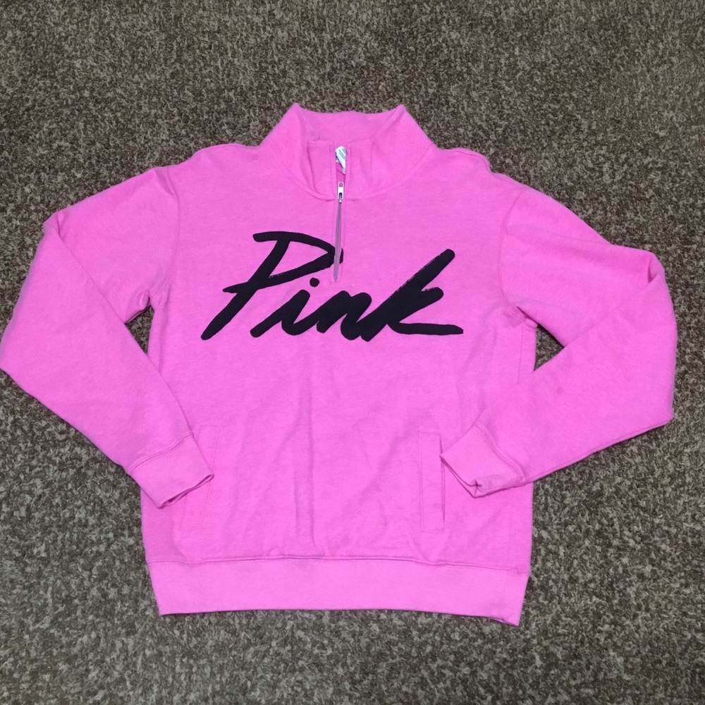 Pink Victorias Secret Sweatshirt 1/4 Zip Pullover